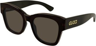 Gucci Sunglasses, female, Brown, 53 MM, Butterfly Frame Sunglasses