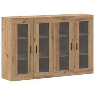 Berkfield Home Wall Mounted Cabinets 2 pcs Artisan Oak 69.5x34x90 cm Engineered Wood in Brown