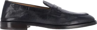 Alexander Hotto Dark Blue Leather Moccasins