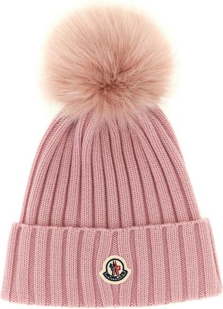 Moncler Pink Alpine Knitted Beanie Cap