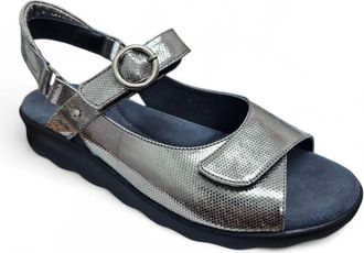 Wolky Womens Pichu 2.0 Sandal In Metal Shimmer