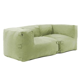 Oviala Conjunto de jard&iacute;n modular con 2 sillones esquineros verde cactus