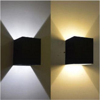 Trade Shop Trade Shop Traesio - Applique Cubo Led 40w Per Uso Esterno Ip65 Doppia Luce Regolabile 3600 Lumen - -Bianco Caldo