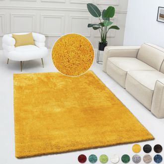 Bruno Banani Teppich »Dana Teppich, besonders weich und kuschelig, Kundenliebling« rechteckig 30 mm Höhe uni, Mikrofaser Teppiche, Wohnzimmer, Schlafzimmer, Esszim