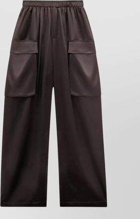 Frankie Shop satin cargo wide-leg trousers