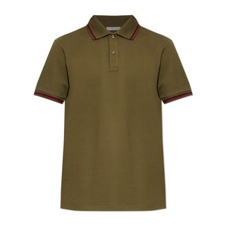 Moncler Polo Shirts, male, Green, Size: 2XL Polo Shirt with Logo Patch