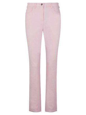 Generic Twill Cotton Straight Slim Leg Jeans/Trousers (UK, Numeric, 20, Regular, Regular, Pale Pink)