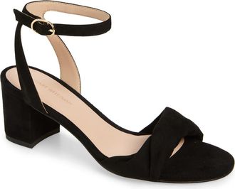 Stuart Weitzman Everly Block Heel Sandal in Black at Nordstrom Rack, Size 7.5