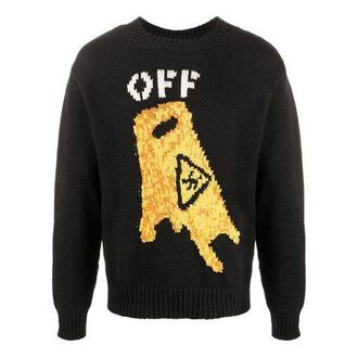 Off-white FW20 Sweater Men Black/Yellow OMHE054F20KNI0021018