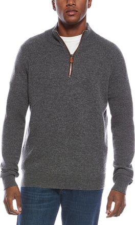 Kier + J Raglan Wool & Cashmere-Blend 1/4-Zip Sweater