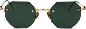 Yohji Yamamoto Occhiali da sole geometrici - Oro