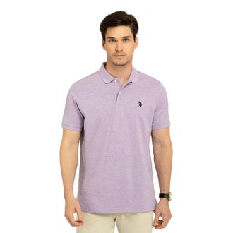 U.S.Polo Association U. S. Polo Assn. Polo Shirt Mens Purple Cotton Pique Short Sleeve Golf JAX1621