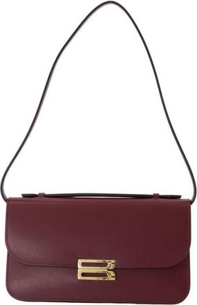 Victoria Beckham Midi Dorian Pochette Shoulder Bag Burgundy