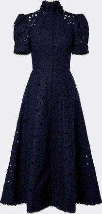 Rebecca Vallance Kitsu broderie anglaise cotton midi dress