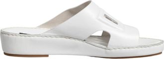 Dolce & Gabbana Witte DG Cutout Slippers Flats Schoenen
