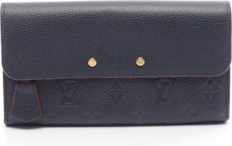 Louis Vuitton Marine Rouge Navy Monogram Empreinte Long Wallet (Bi-Fold) (Pre-Owned)