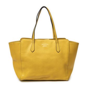 Gucci Pre-owned Womens Medium Swing Tote Shoulder Bag - Yellow - One Size