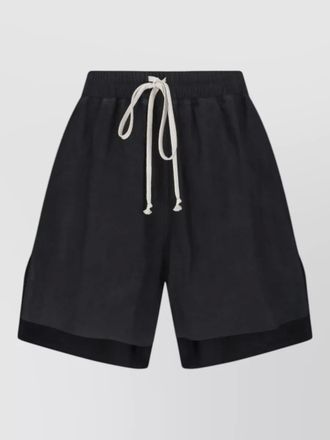 Rick Owens straight shorts side pockets subtle slits