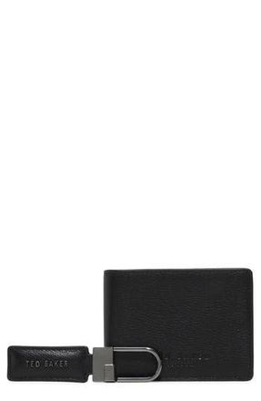 Ted Baker Finley Bifold Wallet & Key Ring Set in Black at Nordstrom Rack