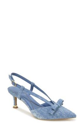 Kenneth Cole Umayra Slingback Pointed Toe Pump in Crystal Denim at Nordstrom Rack, Size 6.5