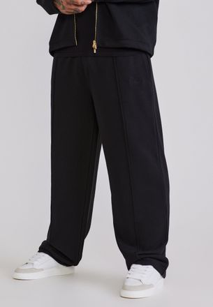 Siksilk Mens Black Wide Leg Smart Joggers XL