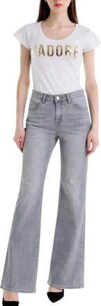 Met Wide Jeans - Dames - Loose Fit Jeans - Grijs - W30 - Denim - Jeans