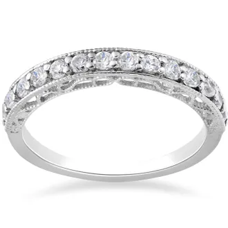 Pompeii3 1/2 ct Vivian Lab Created Diamond Wedding Ring 14k White Gold
