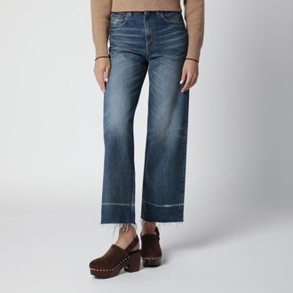 Chlo&eacute; Jeans bootcut in denim di cotone Dark Cobalt