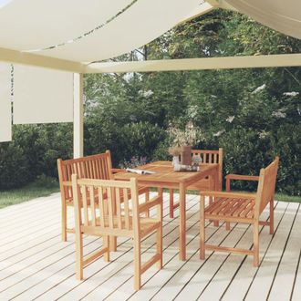 vidaXL Juego De Comedor Para Jard&iacute;n 5 Piezas Madera Maciza De Teca Vidaxl