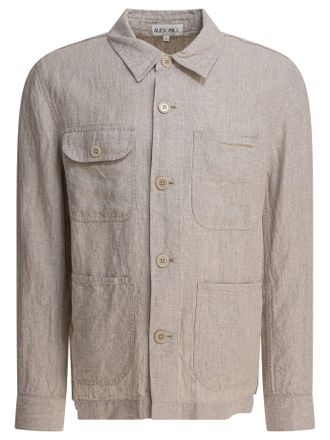 Alex Mill Linen Work Jacket Jackets And Coats Beige