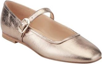 Marc Fisher Garissa Mary Jane Flat in Light Natural at Nordstrom, Size 6.5