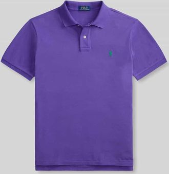 Polo Ralph Lauren Slim Fit Poloshirt aus reiner Baumwolle in Violett, Gr&ouml;&szlig;e XXL
