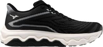 Mizuno Womens Wave Horizon 8 Wide Running Shoes In Black-White