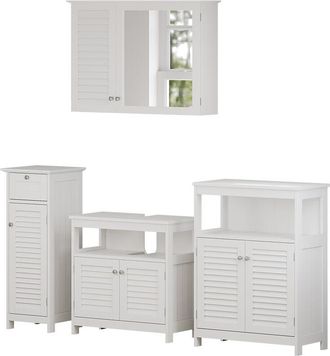 Vicco Conjunto De Muebles De Ba&ntilde;o Riad, Blanco, 4 Piezas, Opci&oacute;n 2