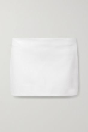 Khaite Minigonna In Pelle Jett - Bianco