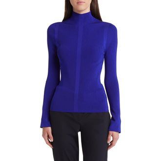 BOSS Frescia Funnel Neck Knit Top in Lapis at Nordstrom, Size X-Large