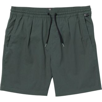 Volcom Villa Rue Drawstring Shorts in Stealth at Nordstrom, Size Small