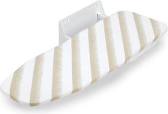 Emuca Tabla De Planchar Plegable A Pared Iron Wall, Giratoria 180&ordm;, Acero Y Madera, Blanco - Emuca