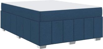 vidaXL Vidaxl - Estructura De Cama Con Colch&oacute;n Azul 160 X 200 Cm Tela