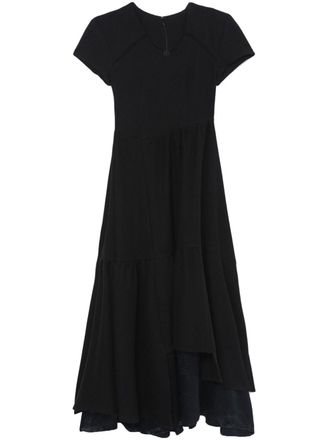 Ader Error Ormen short-sleeve knitted dress - women - Polyester/Cotton - 1 - Black