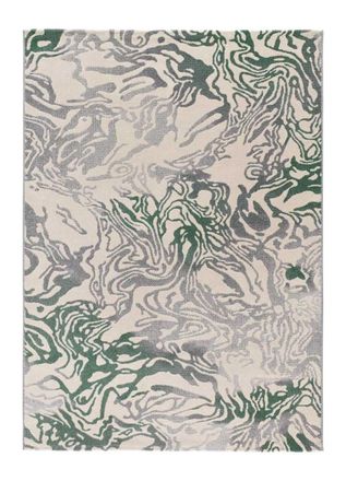 Atticgo Alfombra abstracta verde/gris/beige 200x290 cm