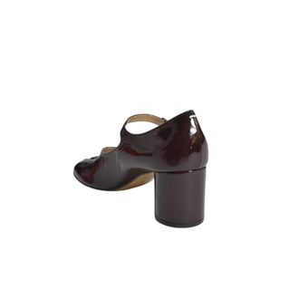 Maison Margiela Hohe Schuhe - Tabi Mary Jane Pumps In Patent Leather In Wine - Gr. 41 (EU) - in Schwarz - f&uuml;r Damen