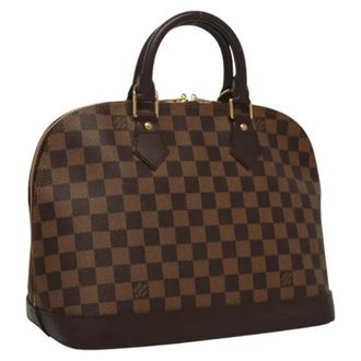 Louis Vuitton Tweedehands Canvas handtassen - Dames - Pre-owned - Bruin - Maat: ONE Size