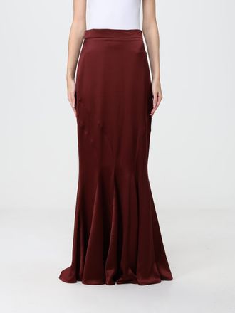 Max Mara Gonna midi a tubino in cr&ecirc;pe di seta con strascico e vita alta