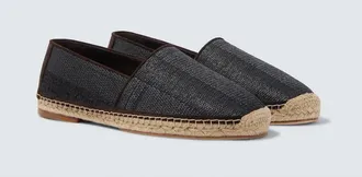 Brunello Cucinelli Suede-trimmed espadrilles