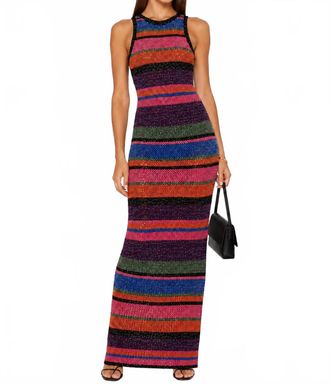 L'agence Resort Maxi Dress In Metallic Stripe
