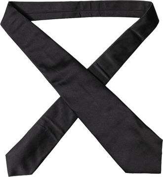 Dolce & Gabbana Tied Stropdas - Dames - Stropdassen - Zwart - ONE Size - Satijn - Accessoires