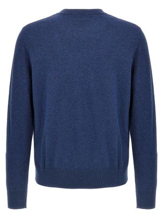 Dsquared2 Logo-Patch Cotton Crewneck Sweater - Blue