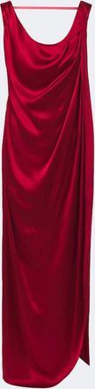 Maison Margiela Draped satin maxi dress