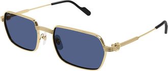 Cartier Authentieke Stijlvolle Brillen- Premium Kwaliteit - Heren - Zonnebrillen - Geel - 56 MM - Accessoires